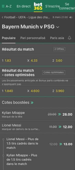 psg bayern bet365